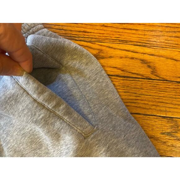 VTG Nike Big Black Swoosh Sweat Shorts Pockets Men’s M Gray Drawstring Pull On - Picture 3 of 10